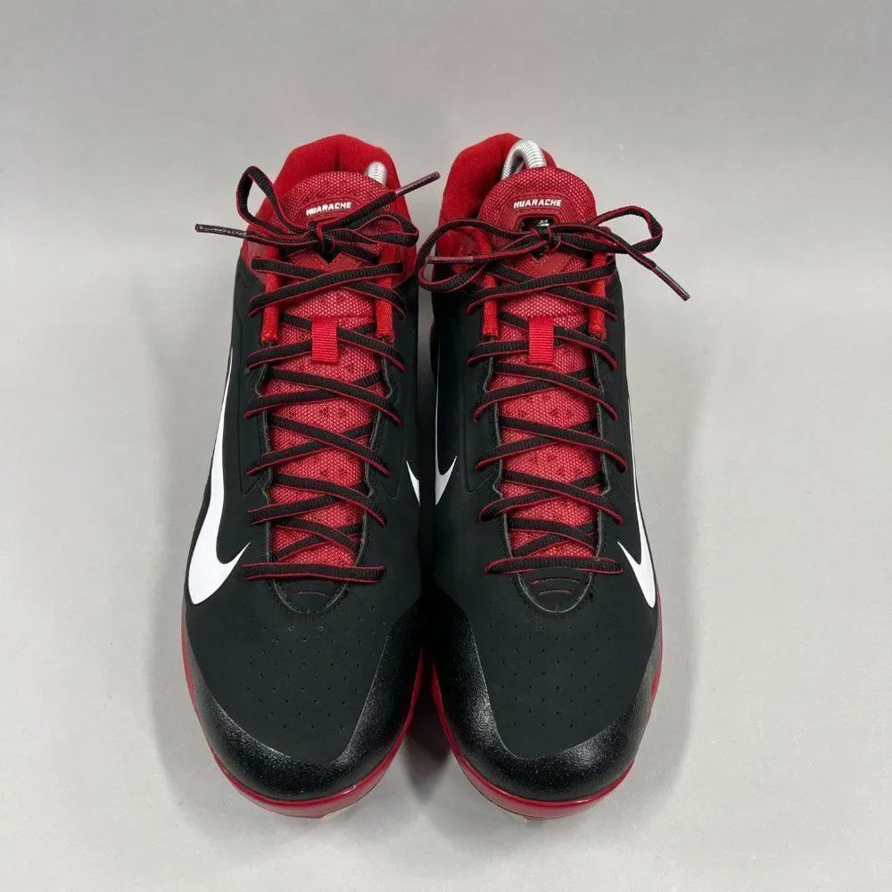 Nike Air Huarache Pro Baseball Cleats Men's 13.5 Red‎ Low Metal Athletic Shoes
